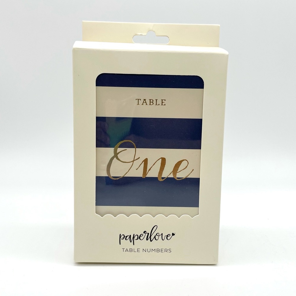 Wedding Table Numbers 24 Folded 2-sided Paper